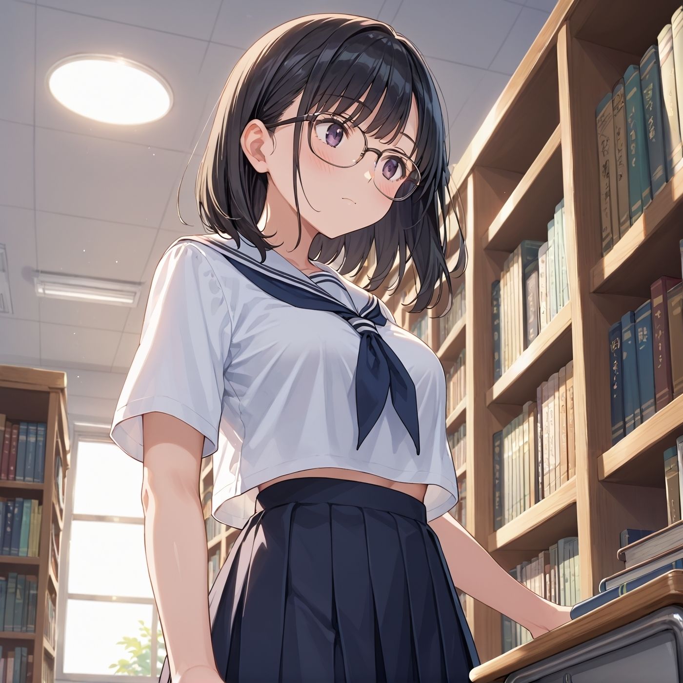 学園性活！図書委員と官能的な秘め事2【メガネ美少女の厳選CG207枚収録】 - サンプル画像 2