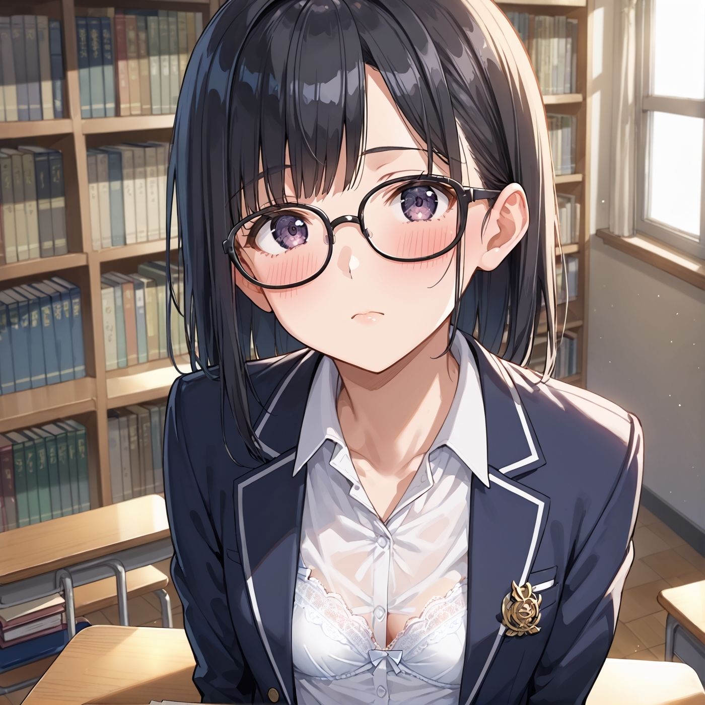 学園性活！図書委員と官能的な秘め事2【メガネ美少女の厳選CG207枚収録】 - サンプル画像 9