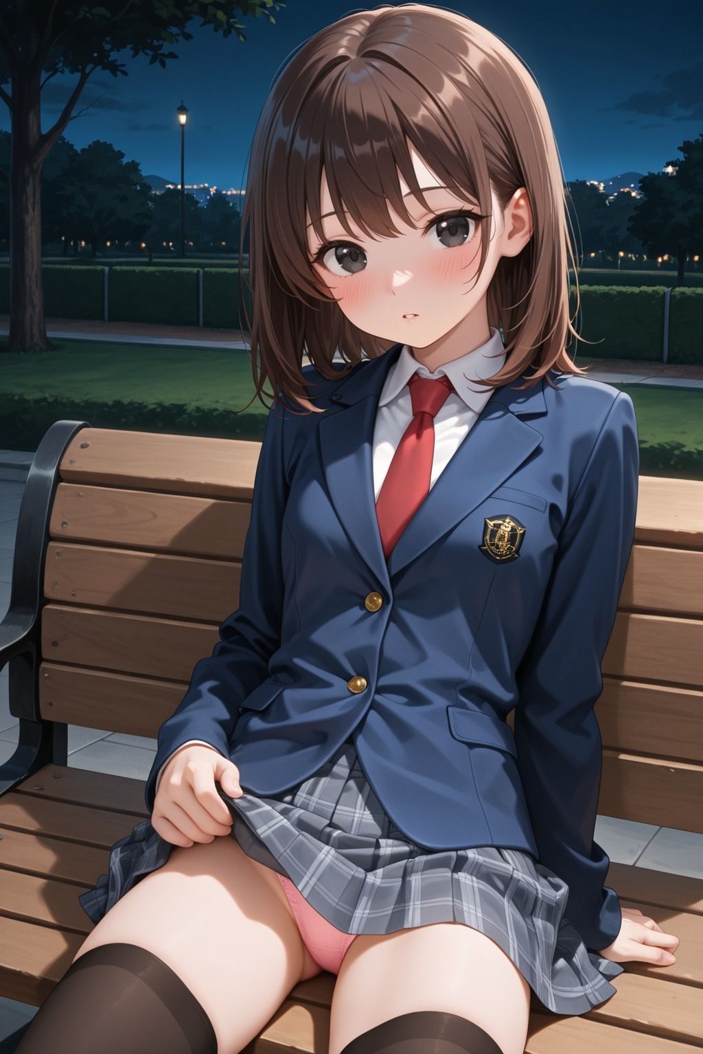 幼馴染JKと夜の公園で禁断生ハメ 〜月明かりの下で連続中出し〜 - サンプル画像 2