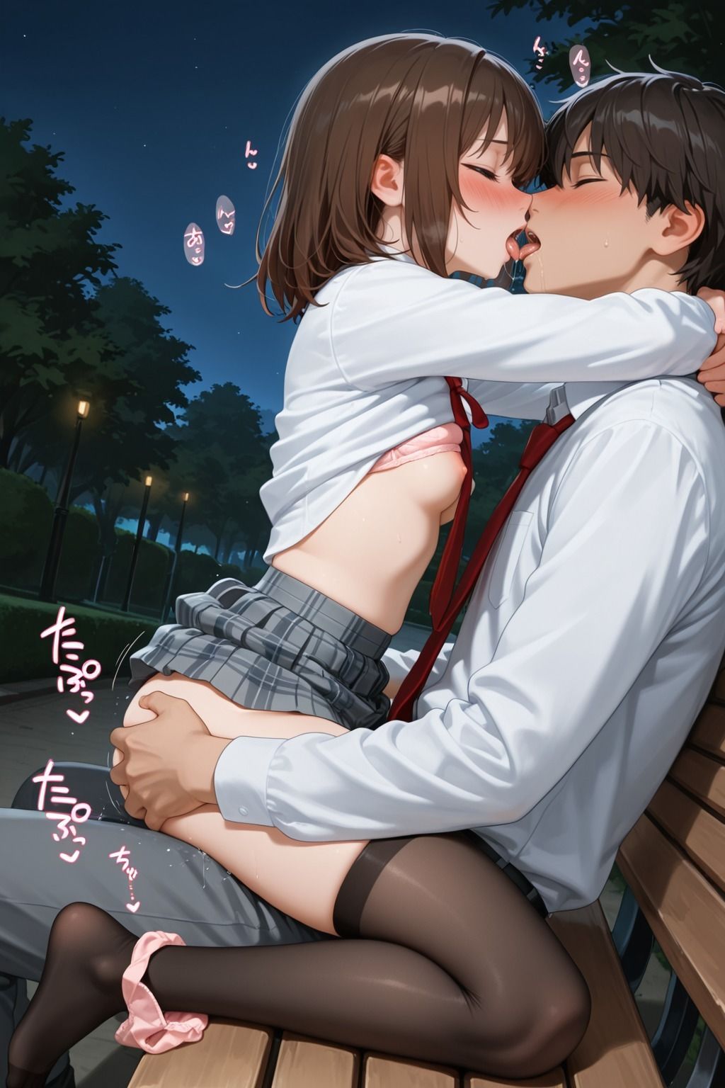 幼馴染JKと夜の公園で禁断生ハメ 〜月明かりの下で連続中出し〜 - サンプル画像 5