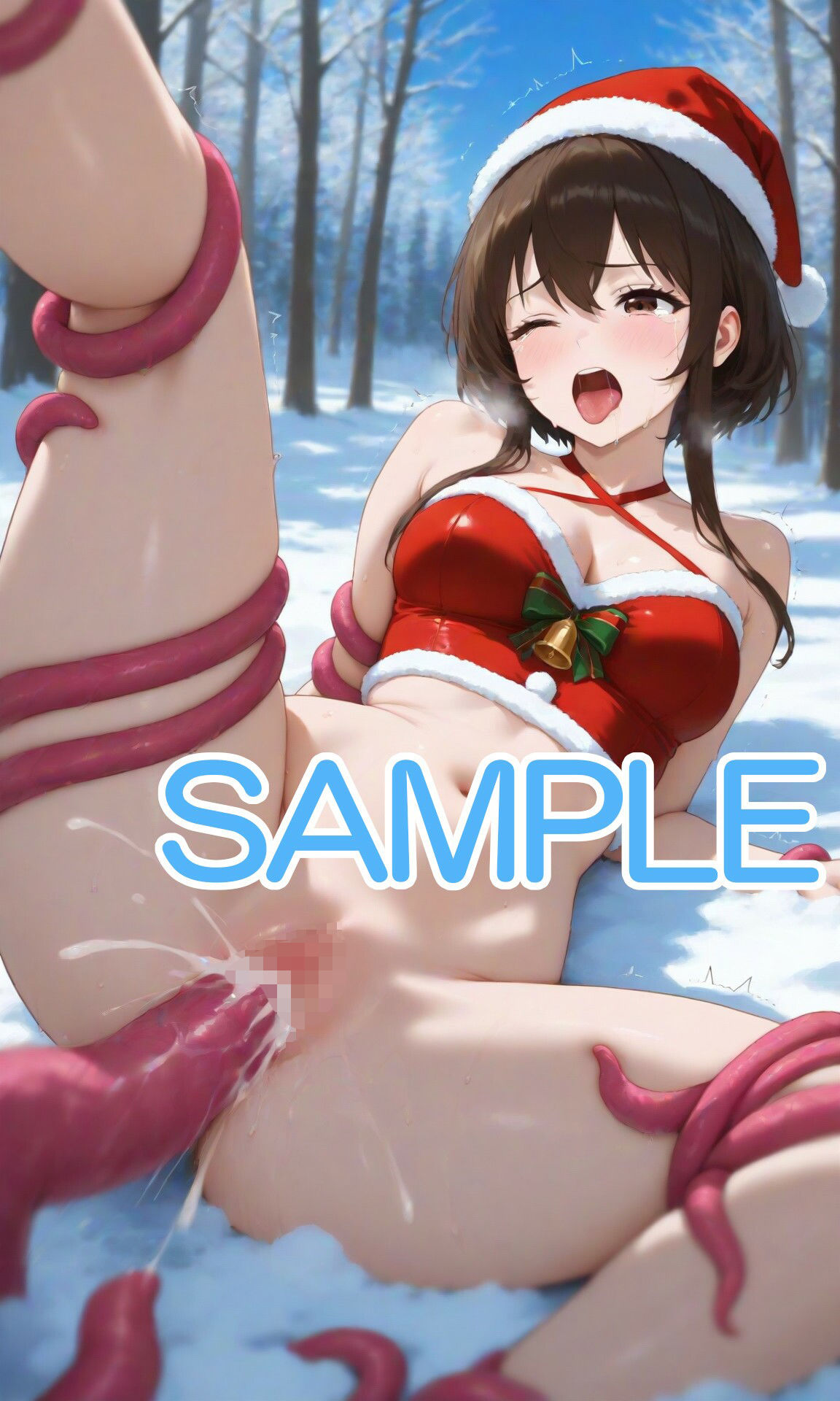 触手とサンタな女の子 - サンプル画像 3