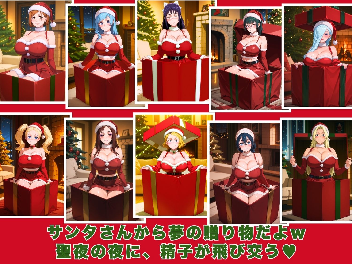 10人のエロサンタ〜呪●廻戦〜 - サンプル画像 1