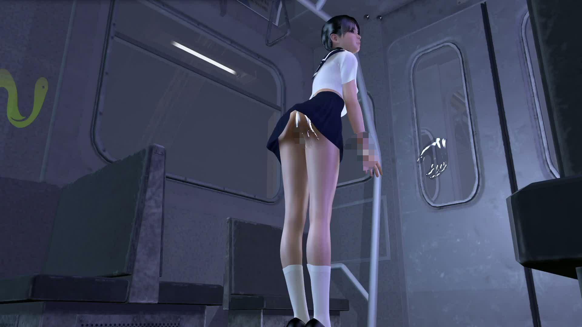 【ROMLC084】透明人間-電車痴●-セーラー服-イラマチオ-ロリコン-ぶっかけセックス「何で誰もいなの！？」 - サンプル画像 1