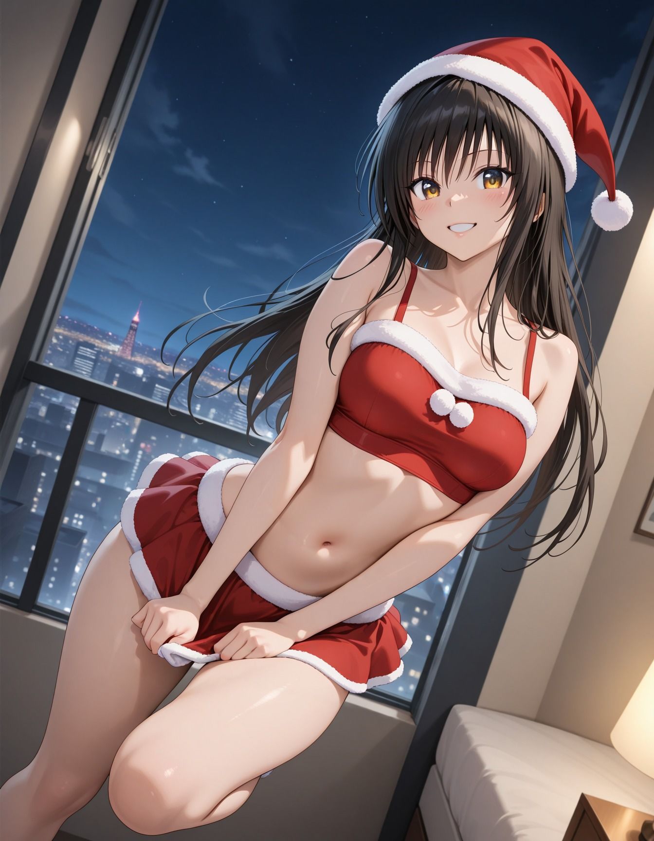 キモ男達に輪●されたサンタコス少女 - サンプル画像 1