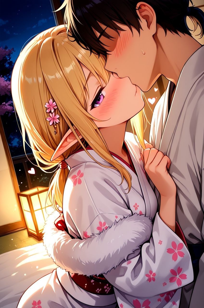 拾ったエルフがいつの間にか俺好みのエロ妻に成長していたお話 初詣編 〜異国の正月で振袖えっち。 新年もよろしくお願いします、旦那様〜 - サンプル画像 2