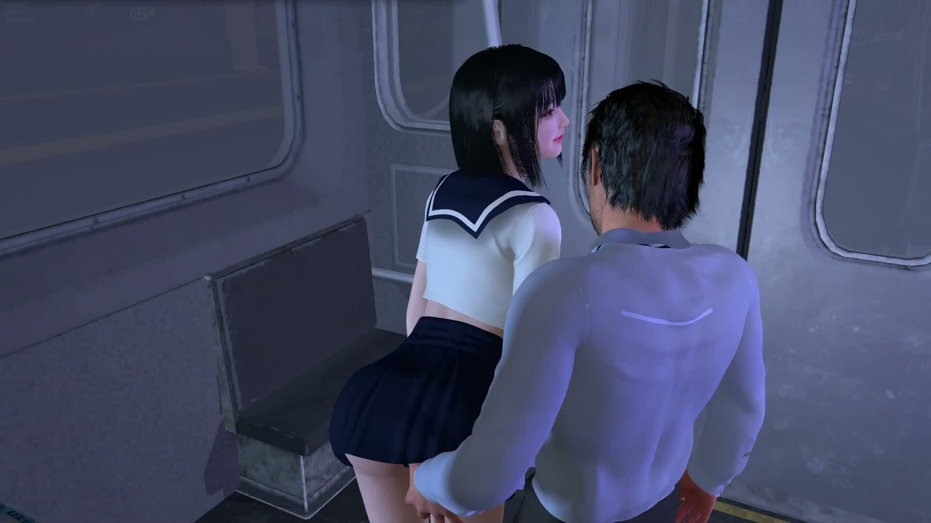 【ROMC352】時間停止電車レ●プセーラー服女子○校生「体が動かない」 - サンプル画像 3