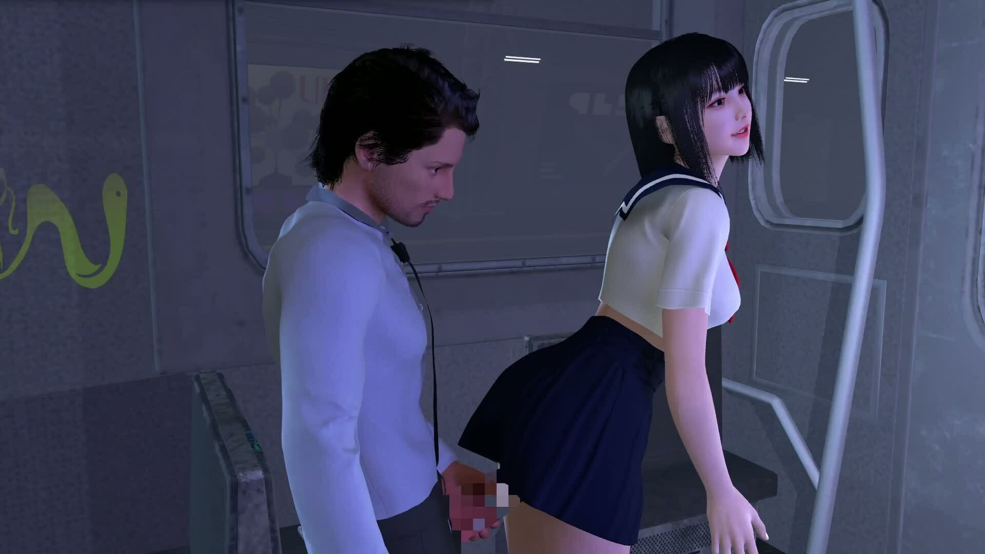 【ROMC352】時間停止電車レ●プセーラー服女子○校生「体が動かない」 - サンプル画像 4