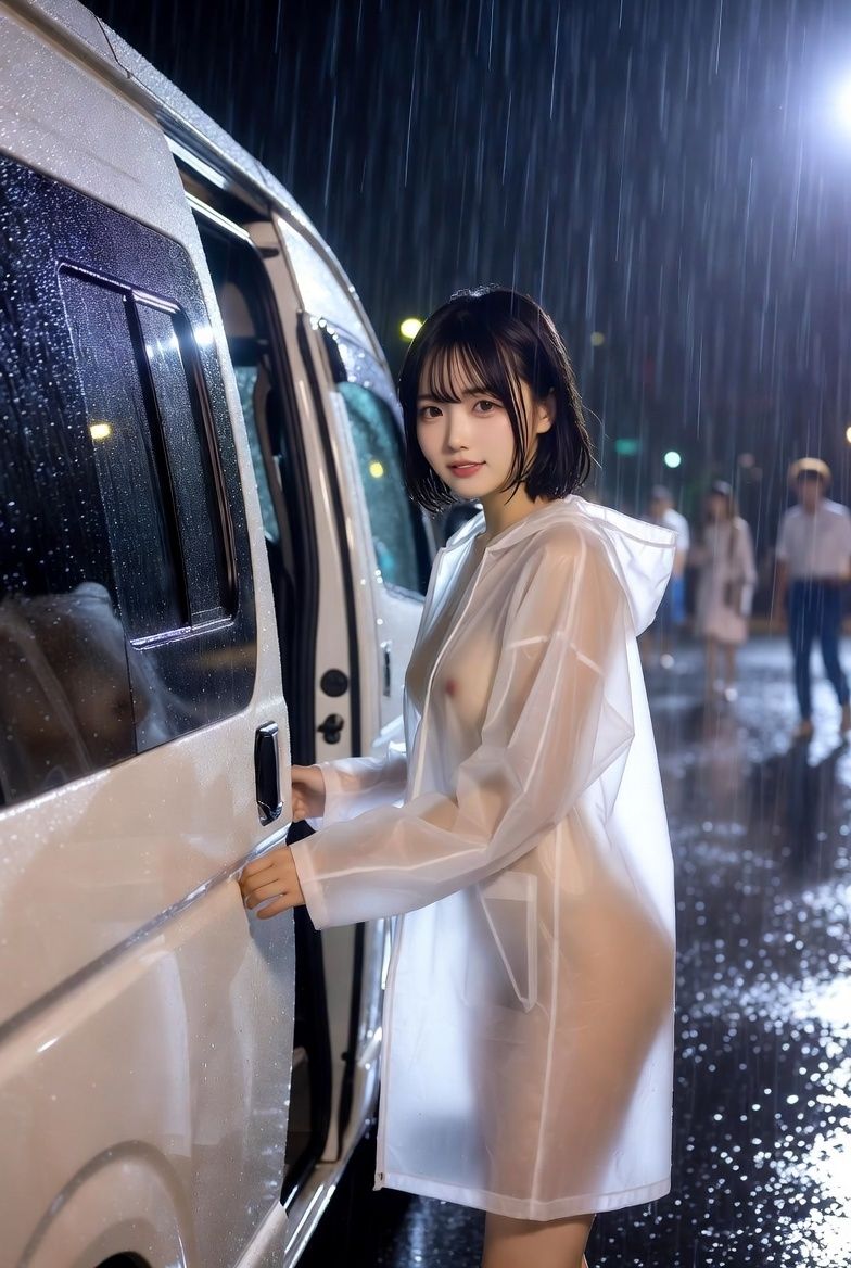 レインコート露出 - サンプル画像 2