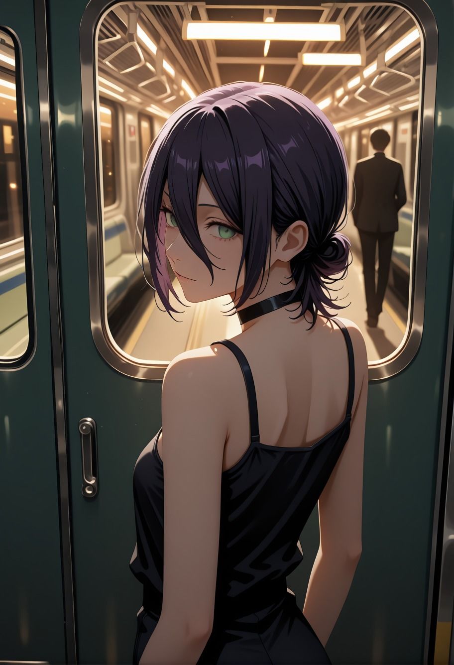 催●レ◯電車凌●パロディ〜チェン◯ーマン風美女が線路拘束アヘ顔・妊娠NTRシチュ満載 - サンプル画像 1