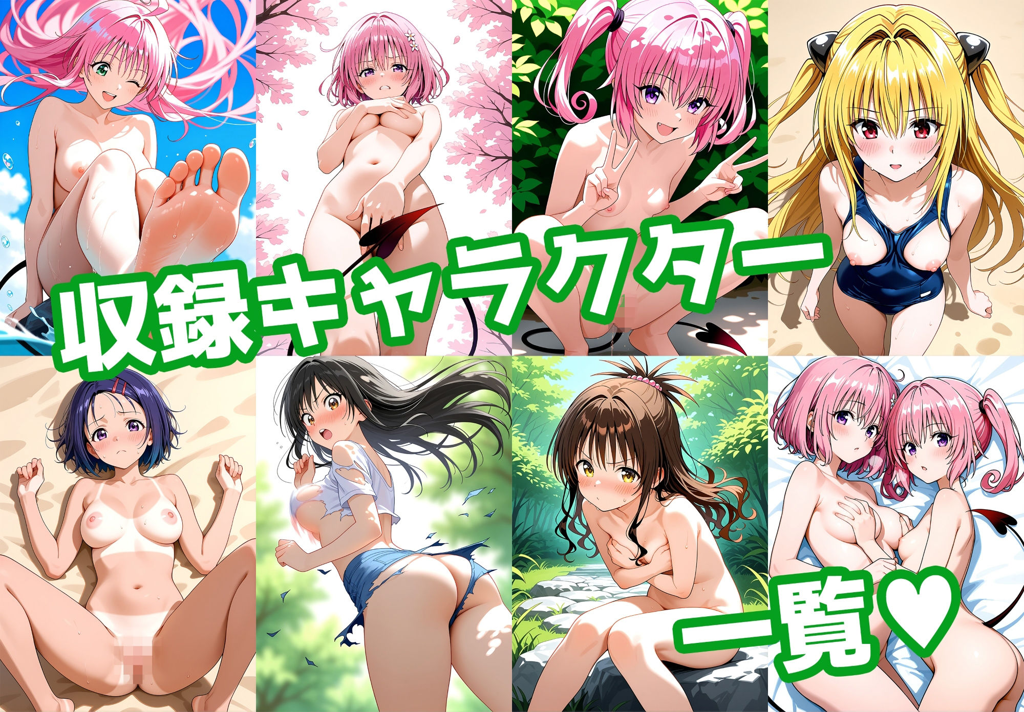 【女性のみ】7キャラ イラストまとめ （430枚） - サンプル画像 1