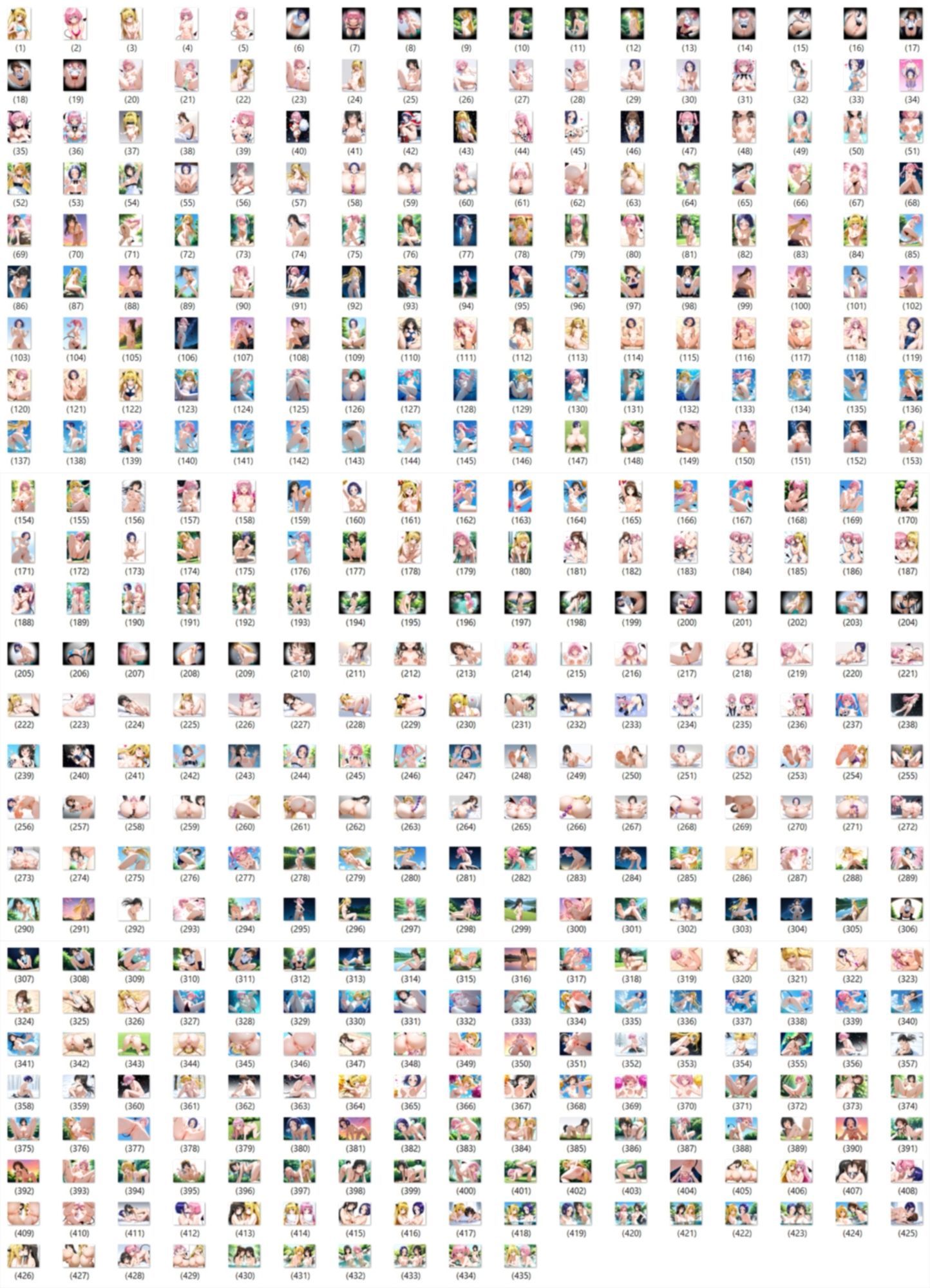 【女性のみ】7キャラ イラストまとめ （430枚） - サンプル画像 2