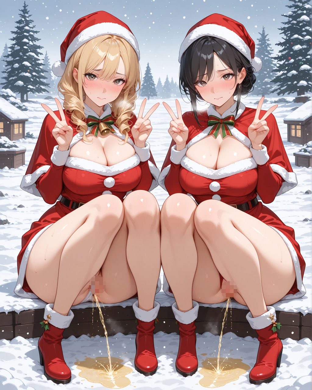 Holy Night Piss Festival 〜聖なる夜の放尿祭〜 - サンプル画像 1