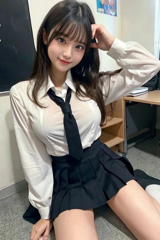 巨乳女子〇生教室で生着替え5 - サンプル画像 4