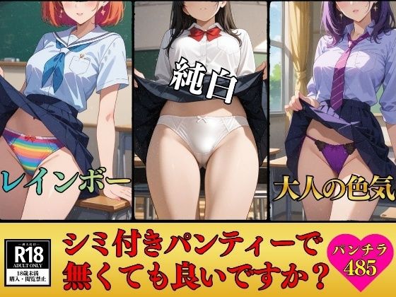 【パンチラマニア必見】シミ付きパンティーじゃなくても良いですか？〜エッチな下着485枚〜