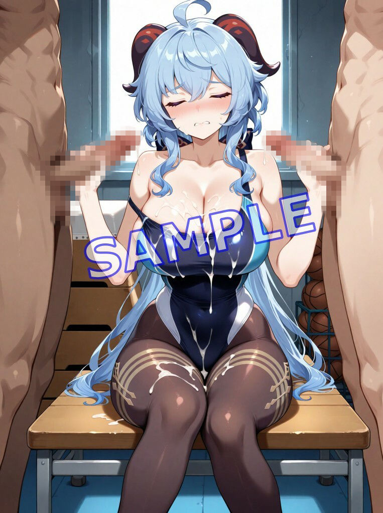 原神璃月コンビ刻晴＆甘雨の制服＋競泳水着CG集 - サンプル画像 10