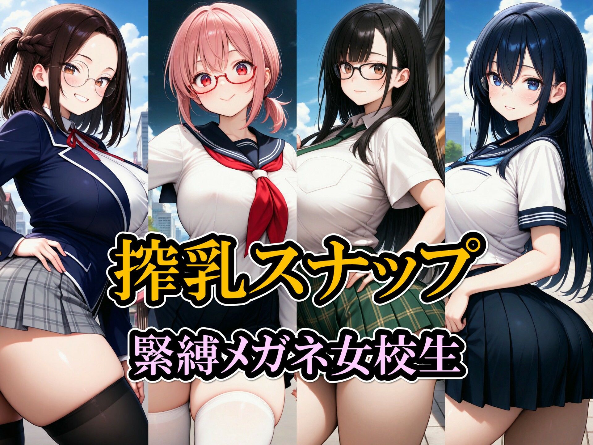 搾乳スナップ/緊縛メガネ女校生 - サンプル画像 1