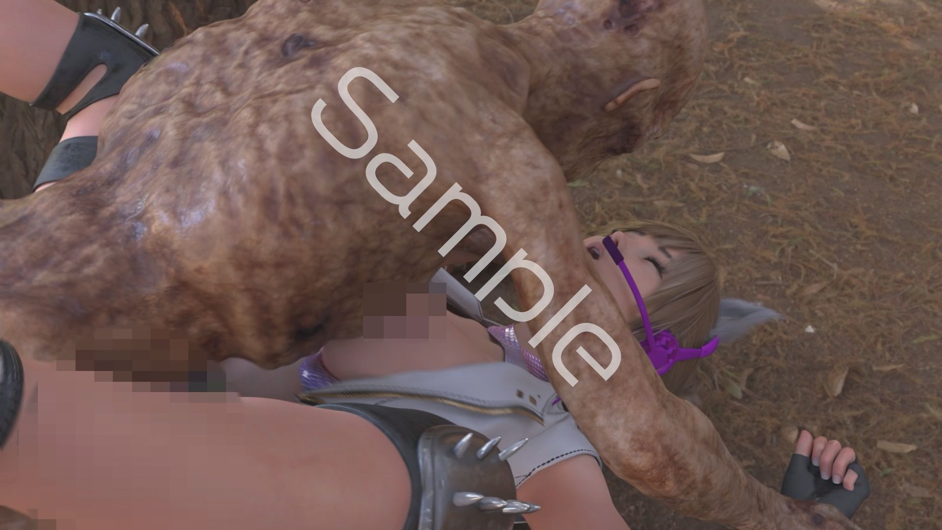 【▲100】廻里が主人公のMMORPG『編隊コレクション:Re』ゲーム動画（Vol.11:ゾンビの集団によるレ○プ被害に遭ってしまう:正常位おっぱい丸出し！！） - サンプル画像 3