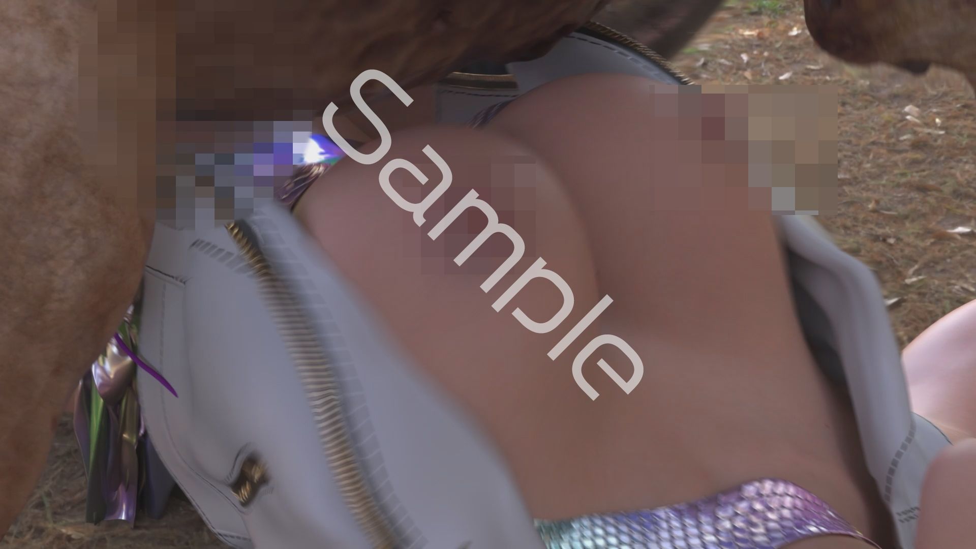 【▲100】廻里が主人公のMMORPG『編隊コレクション:Re』ゲーム動画（Vol.11:ゾンビの集団によるレ○プ被害に遭ってしまう:正常位おっぱい丸出し！！） - サンプル画像 4