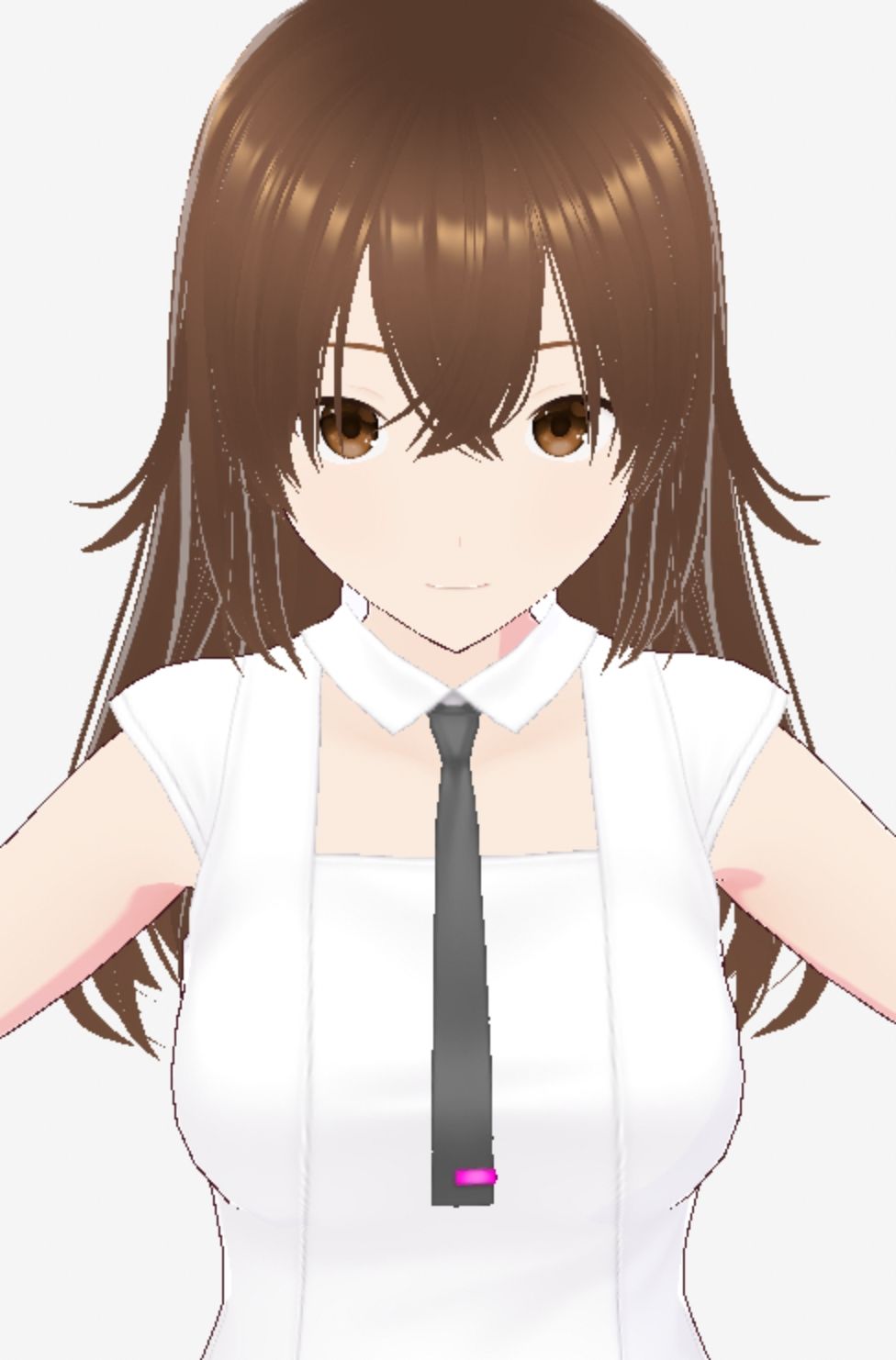 白い洋服の美女がポーズをとる（セリフなし  3DCGモデル  イラスト集） - サンプル画像 2