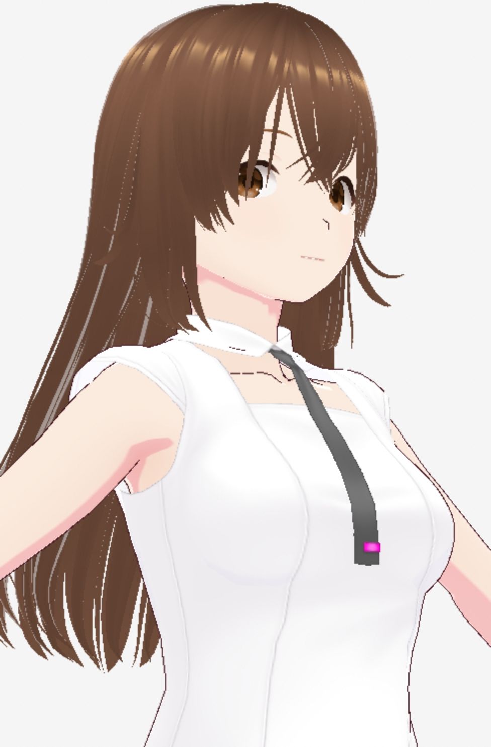 白い洋服の美女がポーズをとる（セリフなし  3DCGモデル  イラスト集） - サンプル画像 3