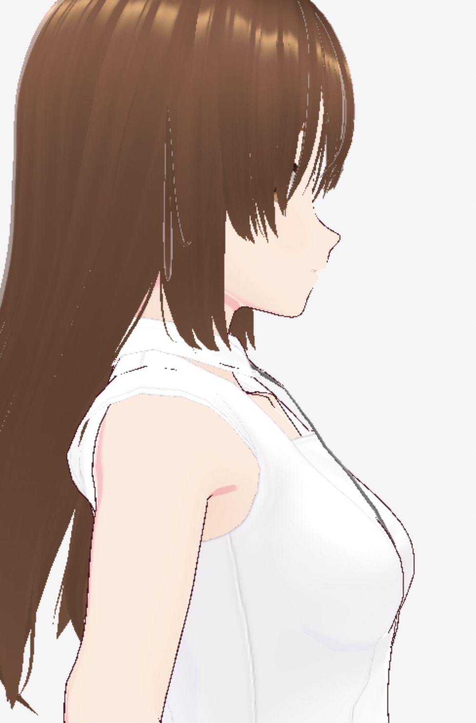 白い洋服の美女がポーズをとる（セリフなし  3DCGモデル  イラスト集） - サンプル画像 4