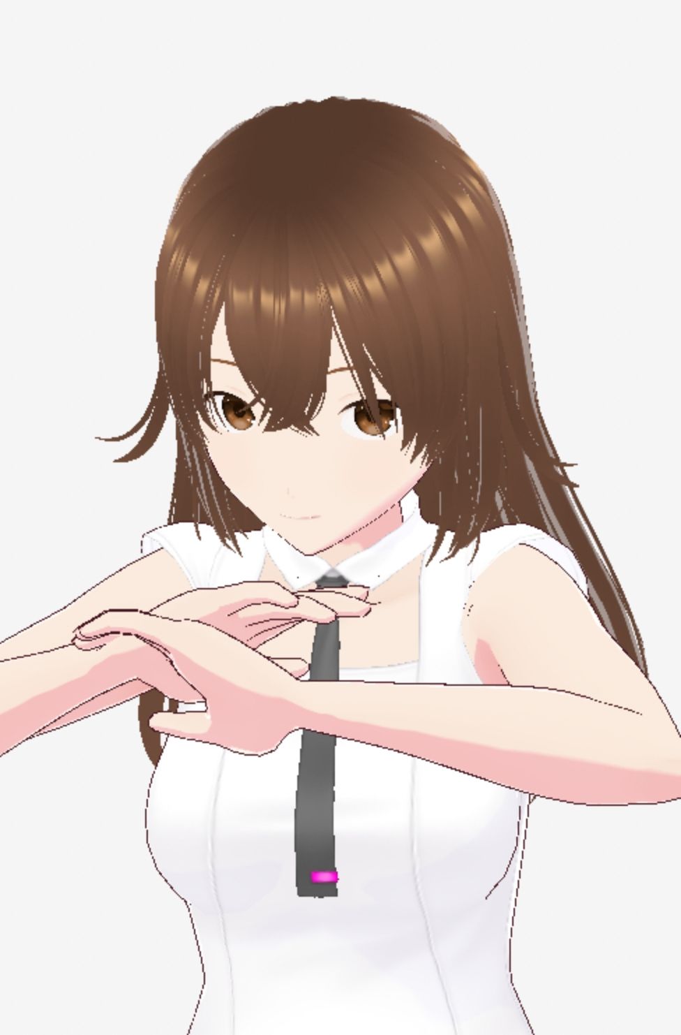 白い洋服の美女がポーズをとる（セリフなし  3DCGモデル  イラスト集） - サンプル画像 10