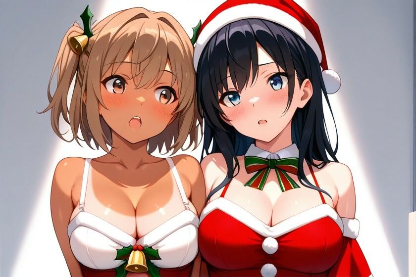 【聖夜に溶けるサンタ】 透けるランジェリー、火照る吐息聖なる夜に許された秘密の行為  ＃1 - サンプル画像 2