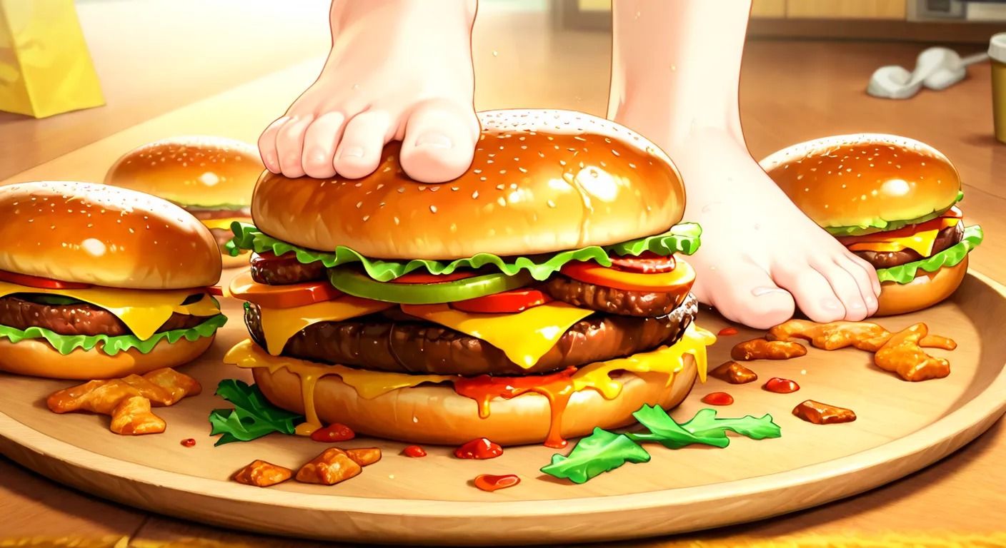 あったかフードクラッシュ〜裸足でぐちゃぐちゃに踏み潰す心温まる動画集〜 - サンプル画像 1