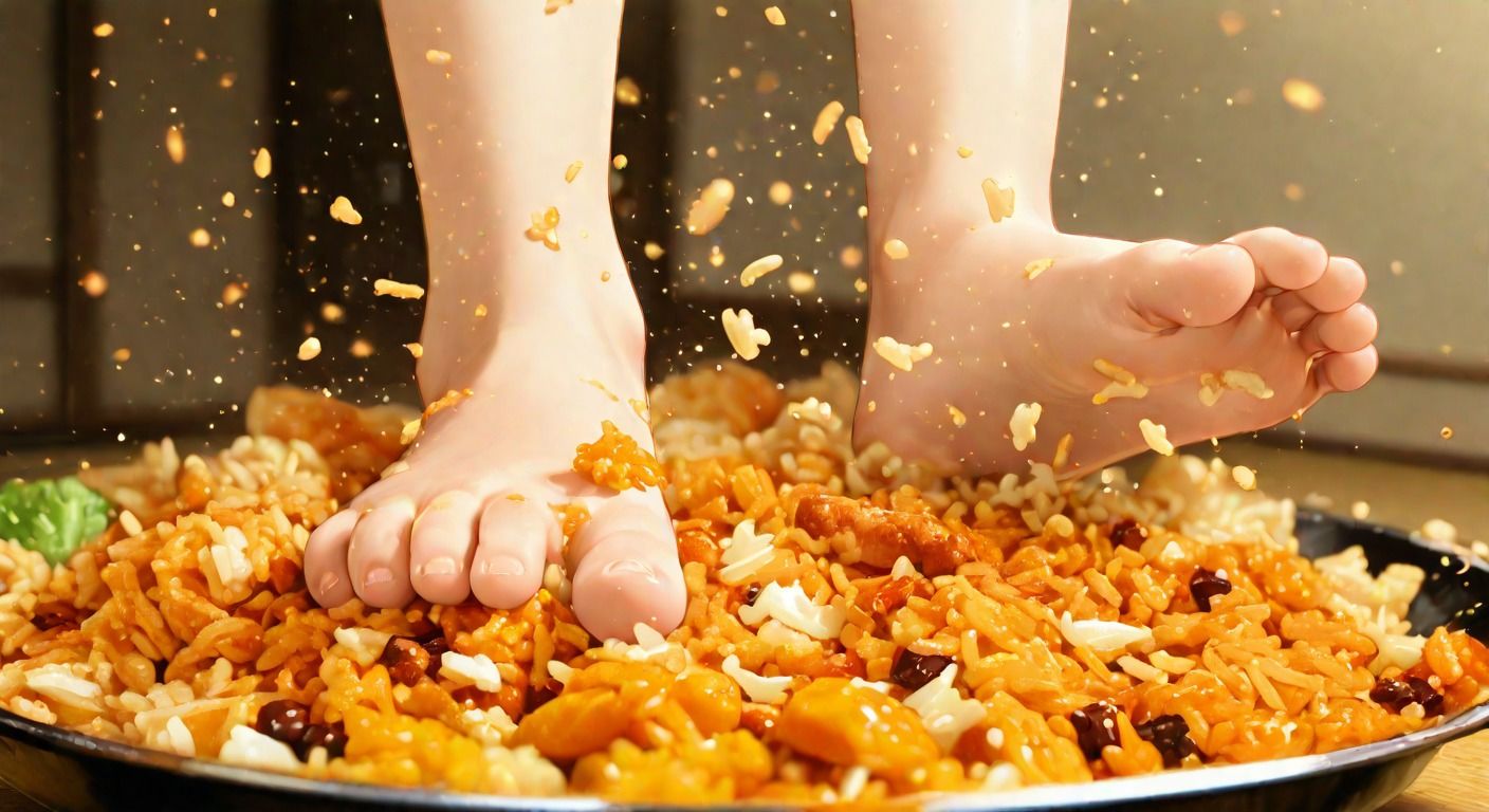 あったかフードクラッシュ〜裸足でぐちゃぐちゃに踏み潰す心温まる動画集〜 - サンプル画像 3