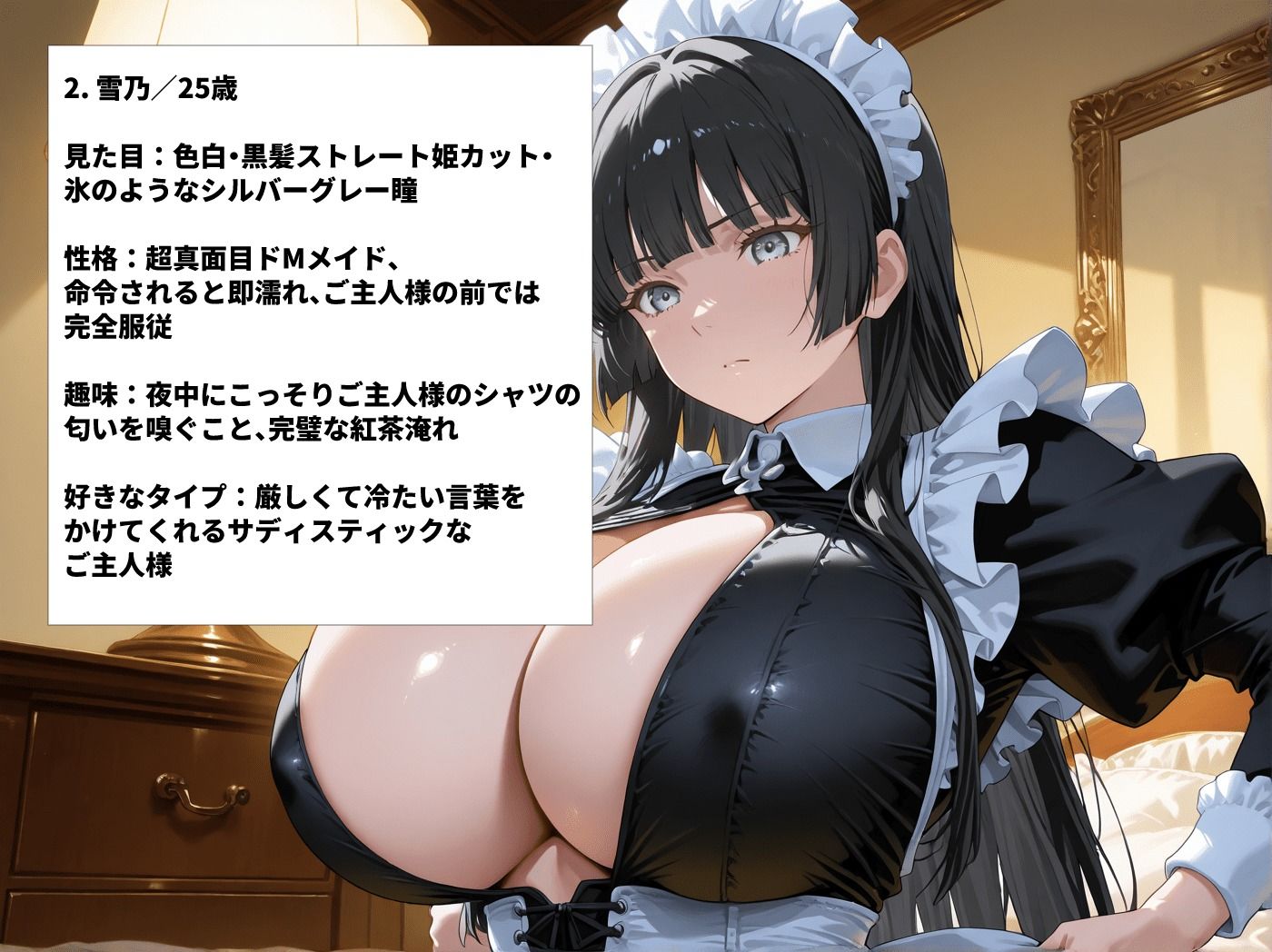 あまあまな爆乳メイド3人と順番にラブラブセックス - サンプル画像 4