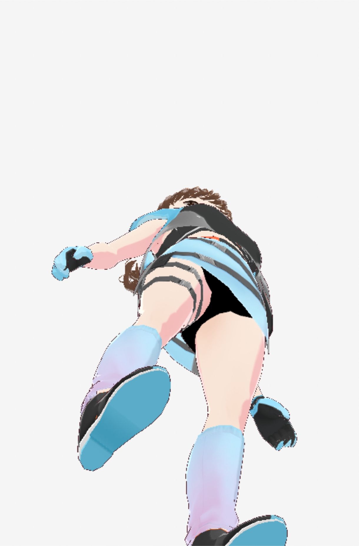 水色の服を着た巨乳のお姉さん（セリフなし  3DCGモデル  イラスト集） - サンプル画像 6