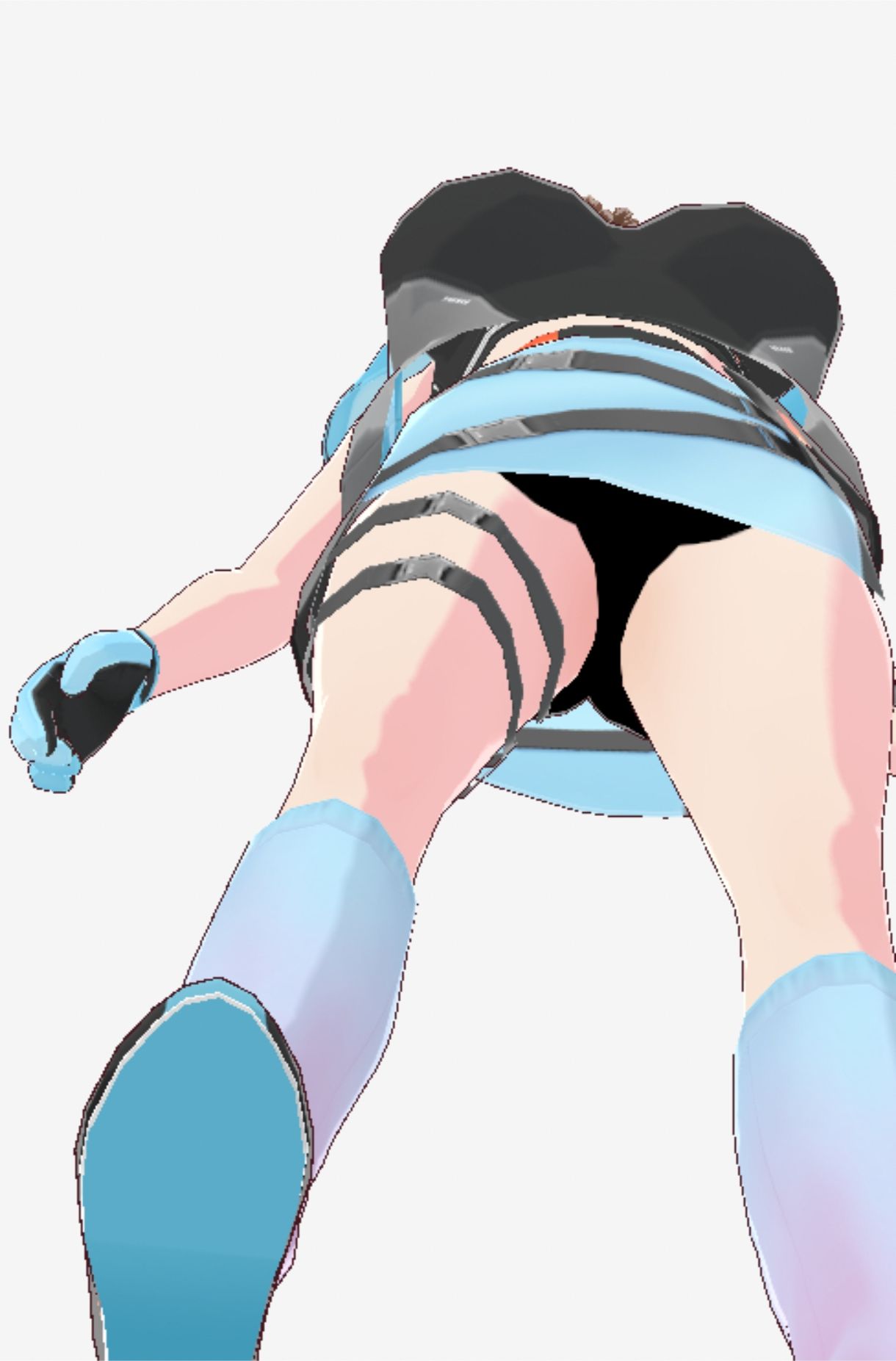 水色の服を着た巨乳のお姉さん（セリフなし  3DCGモデル  イラスト集） - サンプル画像 8