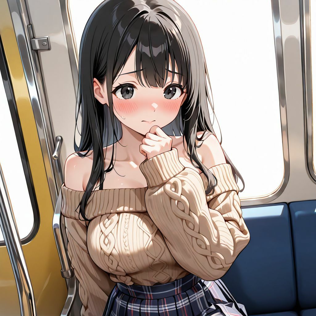 油膜コーティングされた巨乳美少女の満員電車痴●体験〜制服から黒ランジェリーずらし挿入、おじさんの鬼畜ちんぽで中出し堕ち絶頂〜 - サンプル画像 2