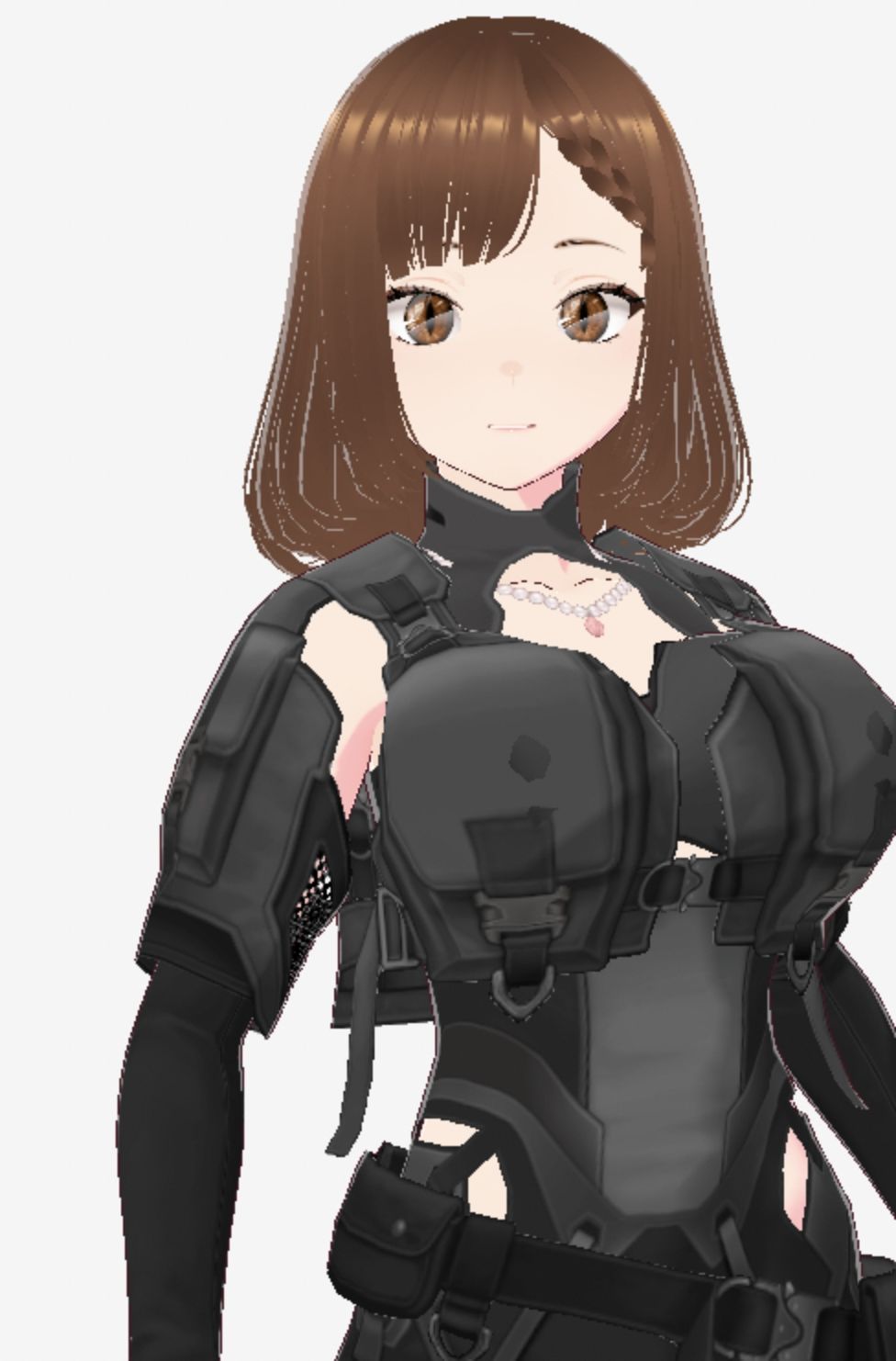 黒いウェアを着ている巨乳のお姉さん（セリフなし  3DCGモデル  イラスト集） - サンプル画像 2