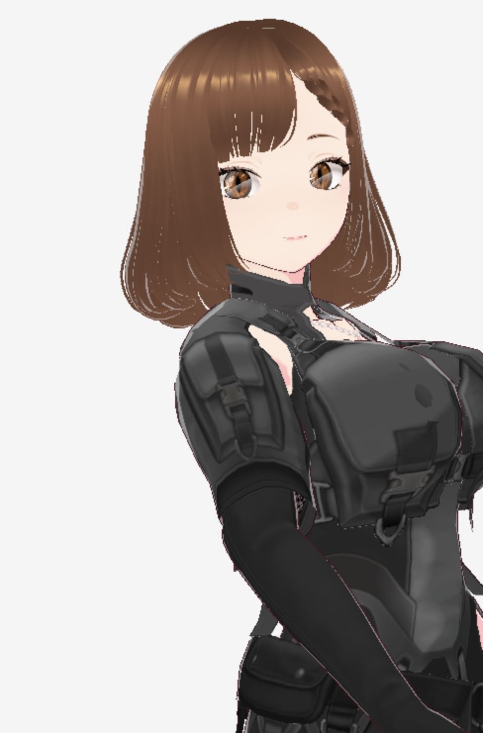 黒いウェアを着ている巨乳のお姉さん（セリフなし  3DCGモデル  イラスト集） - サンプル画像 3