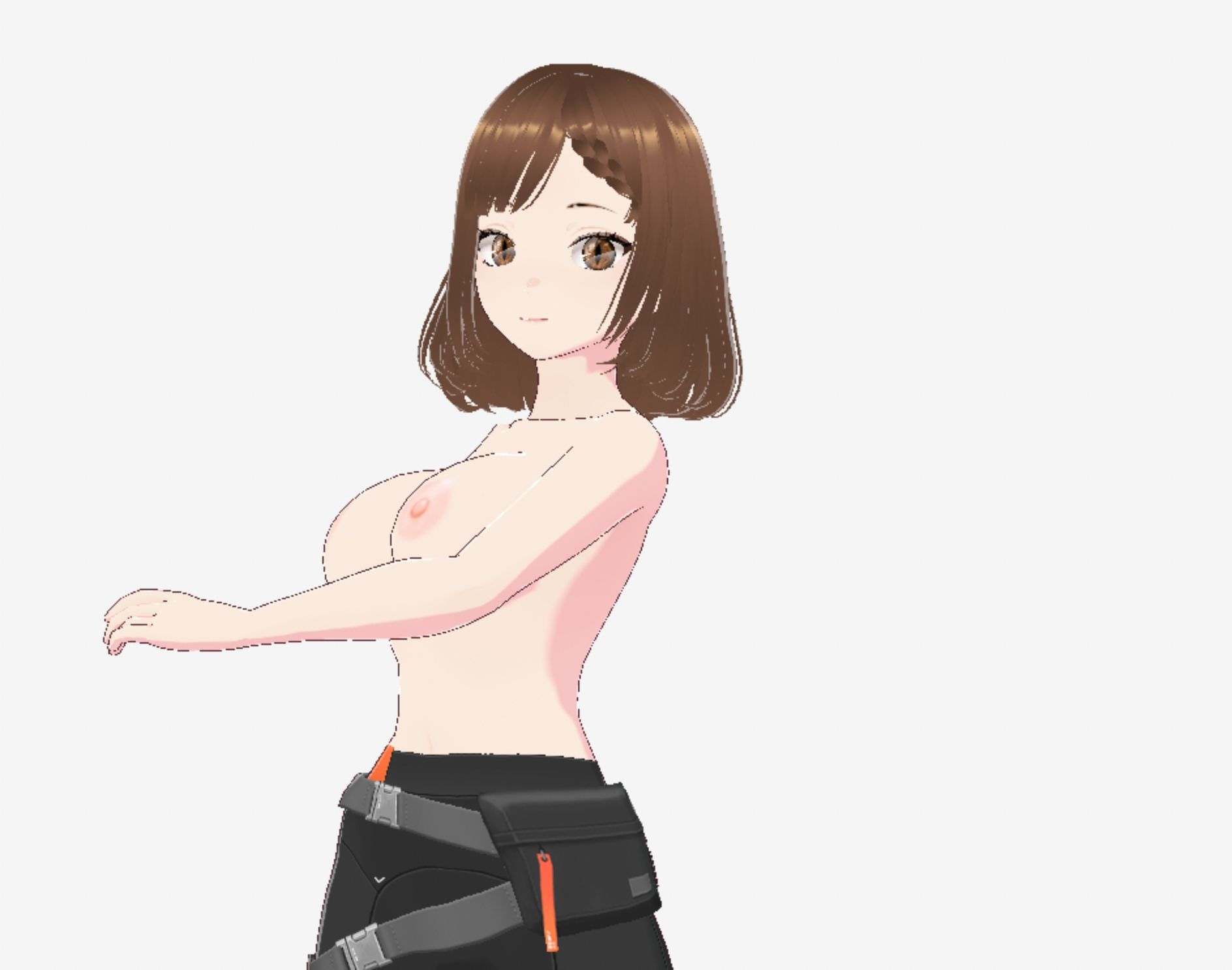 黒いウェアを着ている巨乳のお姉さん（セリフなし  3DCGモデル  イラスト集） - サンプル画像 7