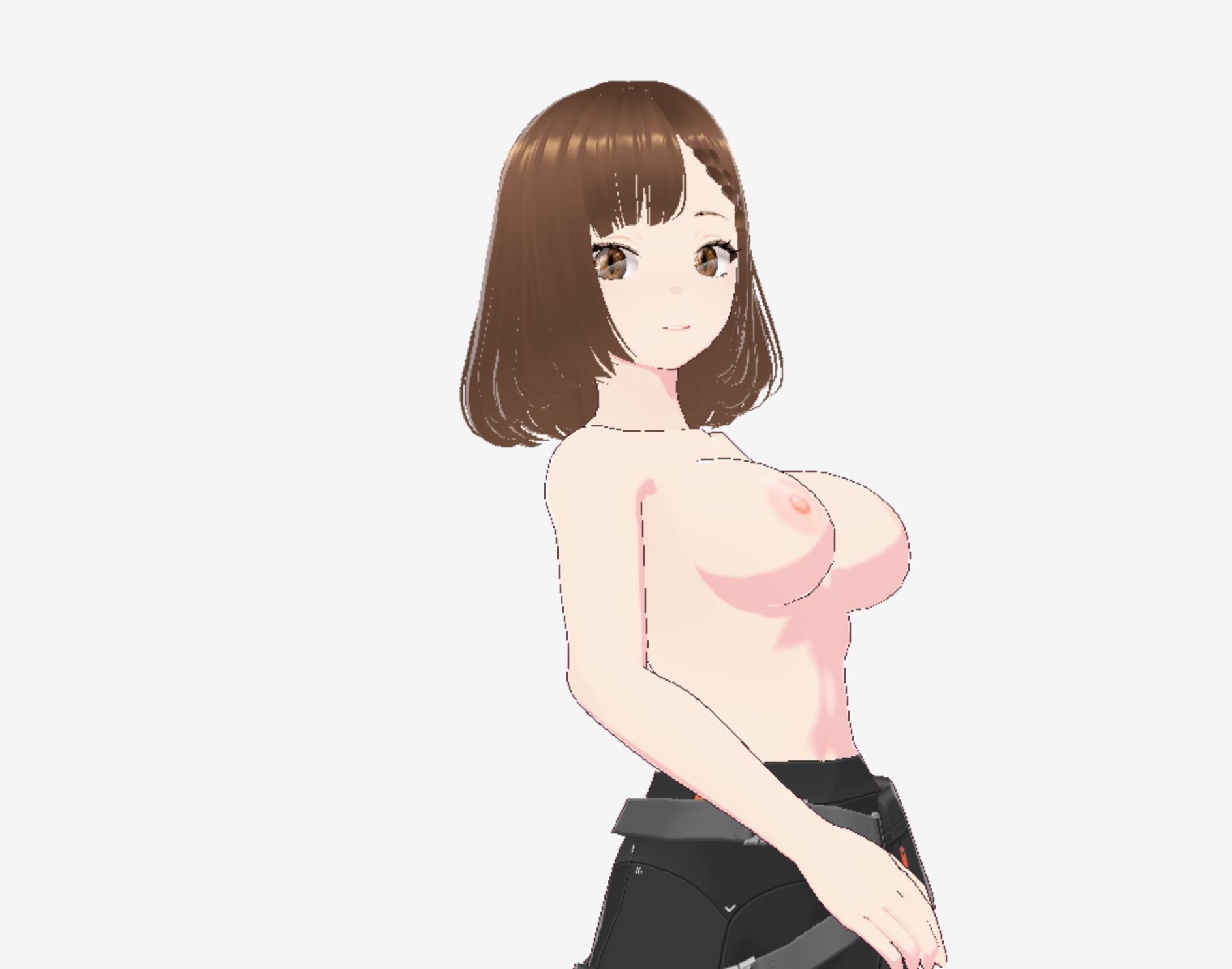 黒いウェアを着ている巨乳のお姉さん（セリフなし  3DCGモデル  イラスト集） - サンプル画像 9