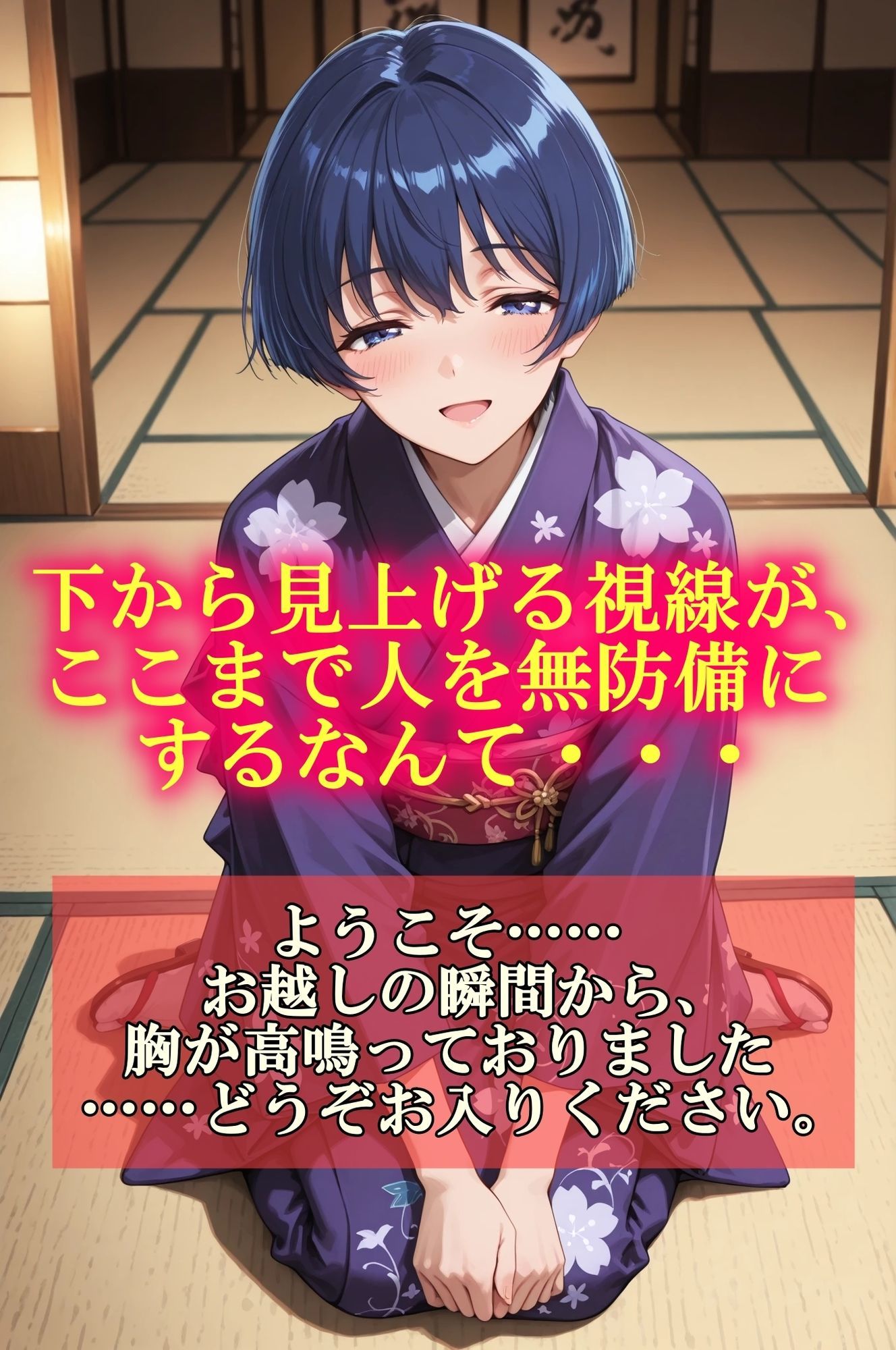 AIイラストCG集120おもてなし亭 Vol.1 葵小町（セリフ付きイラスト集） - サンプル画像 2