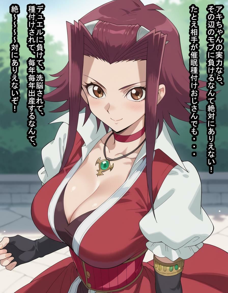 誇り高きデカパイデュエリストの十六○アキさんが種付けおじさんに即負けして脳みそも子宮も支配されてただの産む機械に成り下がる話 - サンプル画像 2