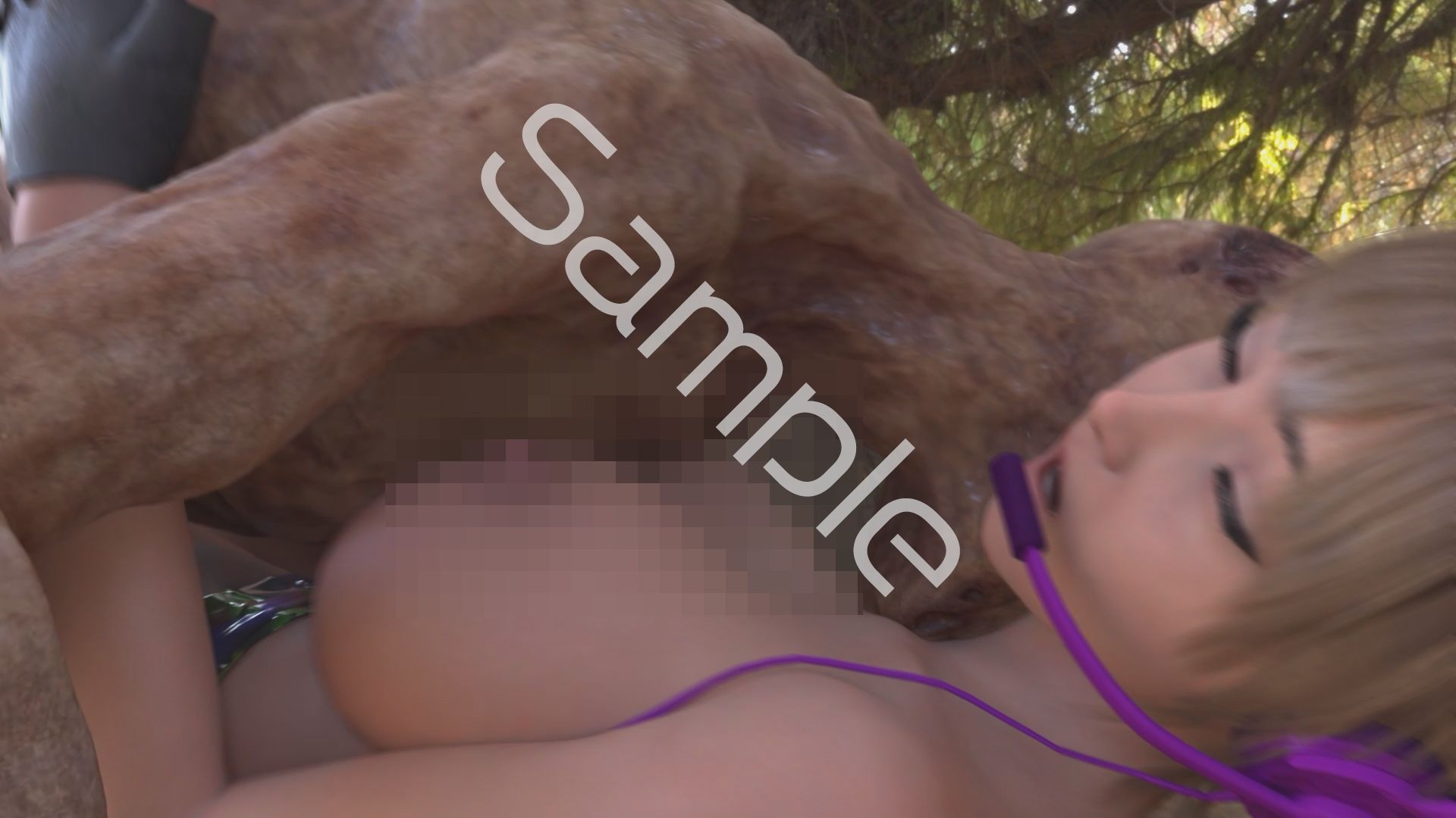 【▲100】廻里が主人公のMMORPG『編隊コレクション:Re』ゲーム動画（Vol.14:ゾンビの集団によるレ○プ被害に遭ってしまう:正常位でおっぱい丸出し2！！） - サンプル画像 2