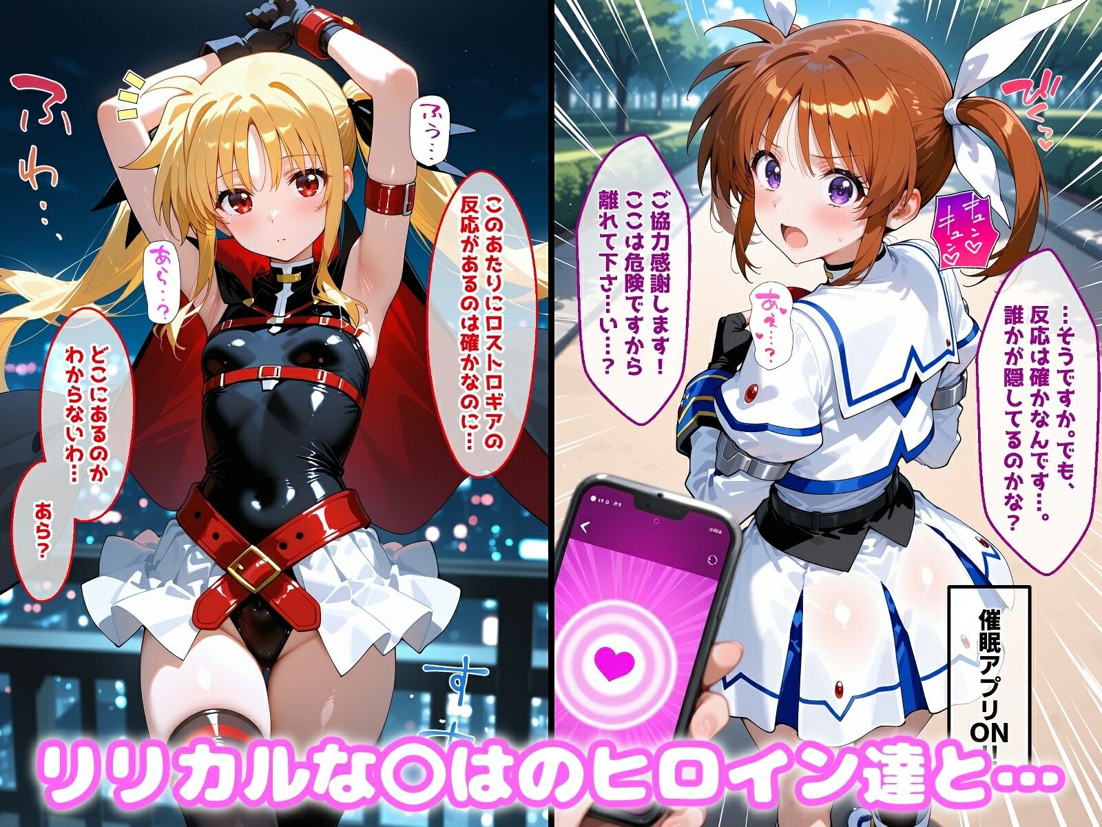 〇眠アプリで妊娠孕ませ  リリカルな〇はのヒロインたちと膣内射精えっちする話 - サンプル画像 1