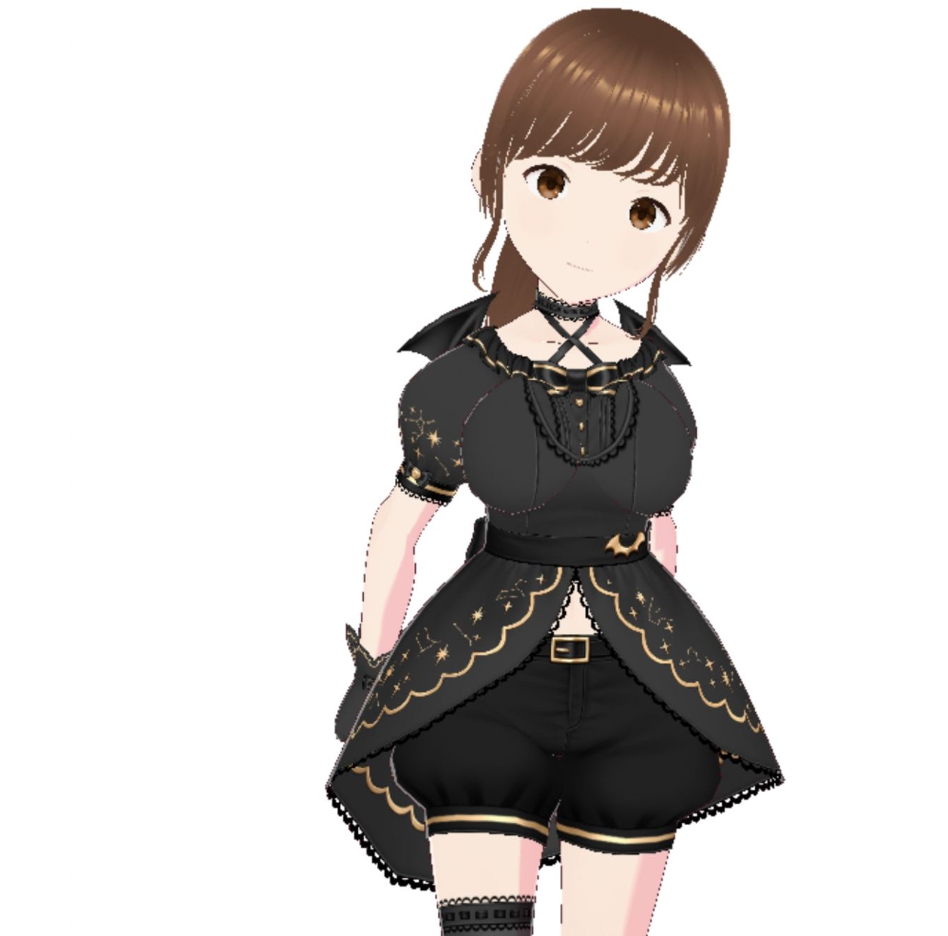 黒いドレスを着たお姉さん（セリフなし  3DCGモデル  イラスト集） - サンプル画像 4