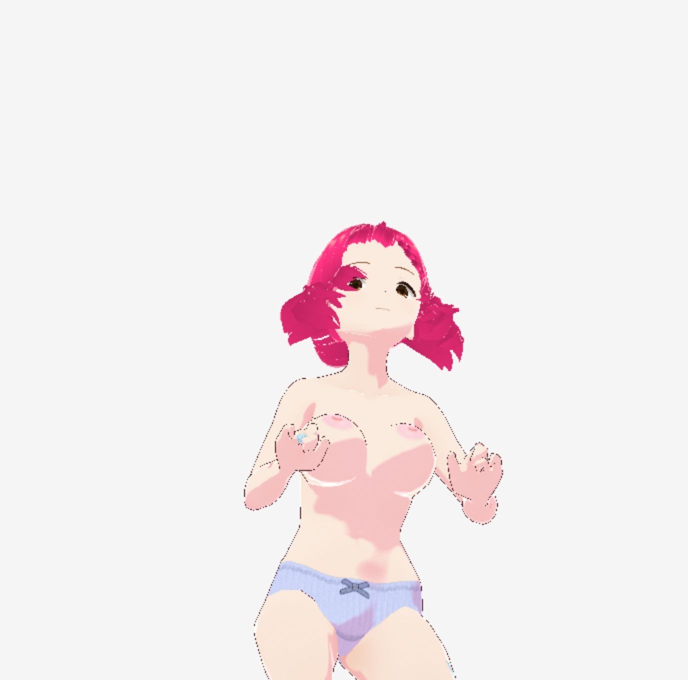 ピンクのメイドっぽい可愛い衣装のお姉さん（セリフなし  3DCGモデル  イラスト集） - サンプル画像 9