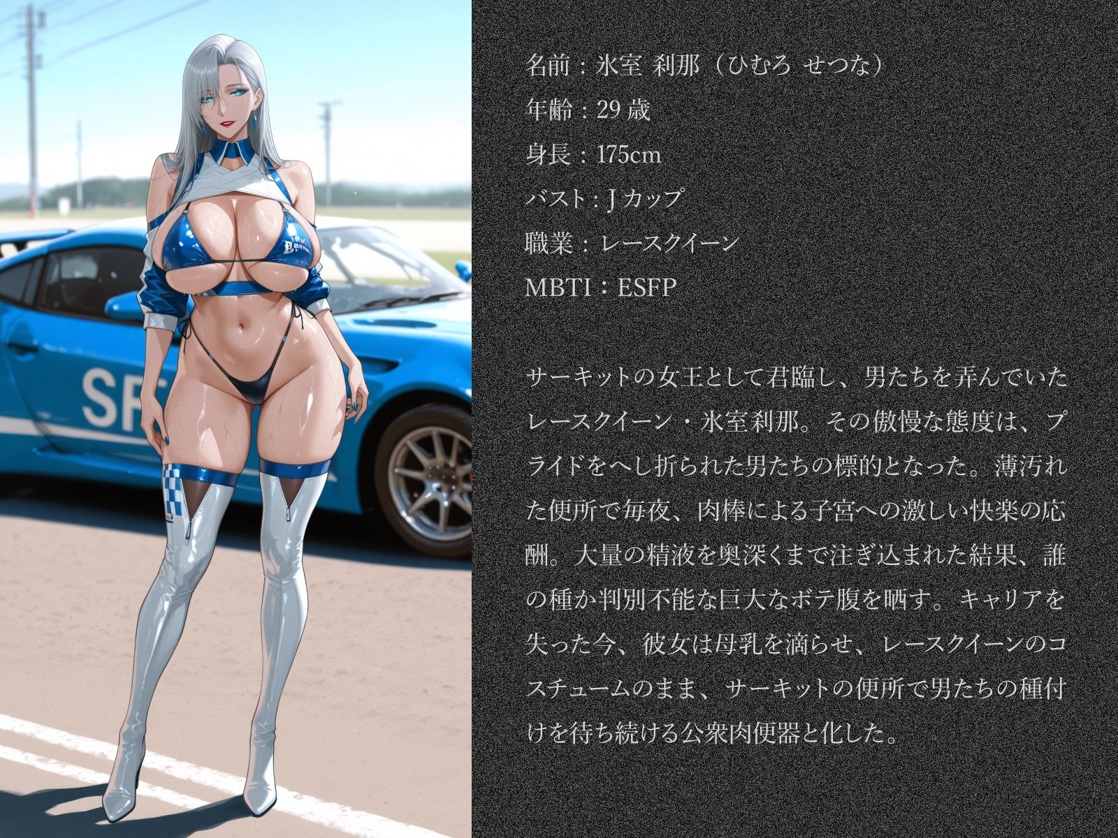 サーキットでイキってた母乳レースクイーンボテ腹公衆肉便器堕ち - サンプル画像 10