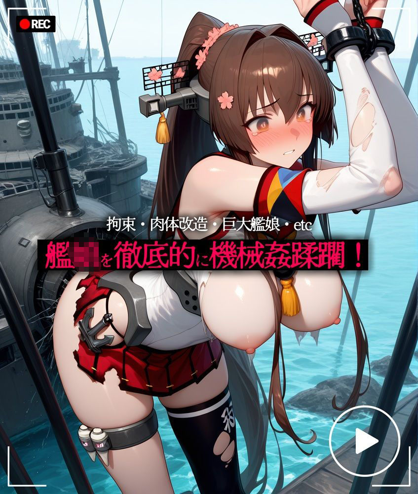 （艦〇れ）艦〇調教_大和機械姦（音声付きアニメ＋CG） by Animalplay - サンプル画像 1