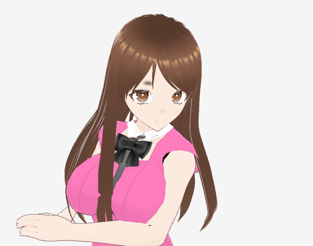 ピンクの洋服の美女が色々なポーズをとっている（セリフなし  3DCGモデル  イラスト集） - サンプル画像 1