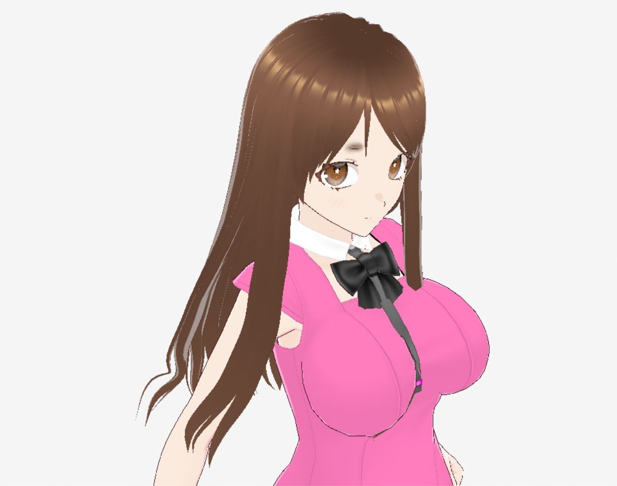 ピンクの洋服の美女が色々なポーズをとっている（セリフなし  3DCGモデル  イラスト集） - サンプル画像 2