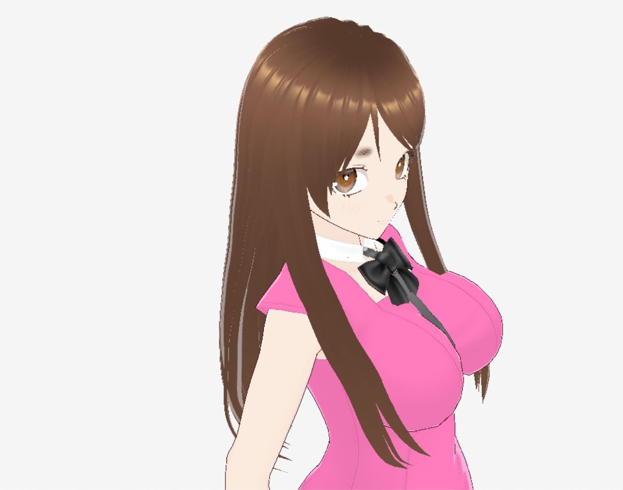 ピンクの洋服の美女が色々なポーズをとっている（セリフなし  3DCGモデル  イラスト集） - サンプル画像 3