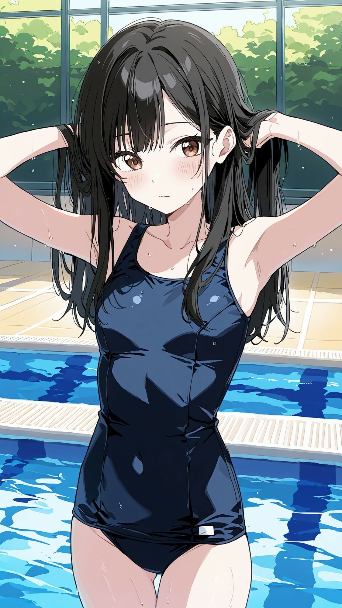 スク水女子校生は無茶ぶりされるほど濡れていく - サンプル画像 2