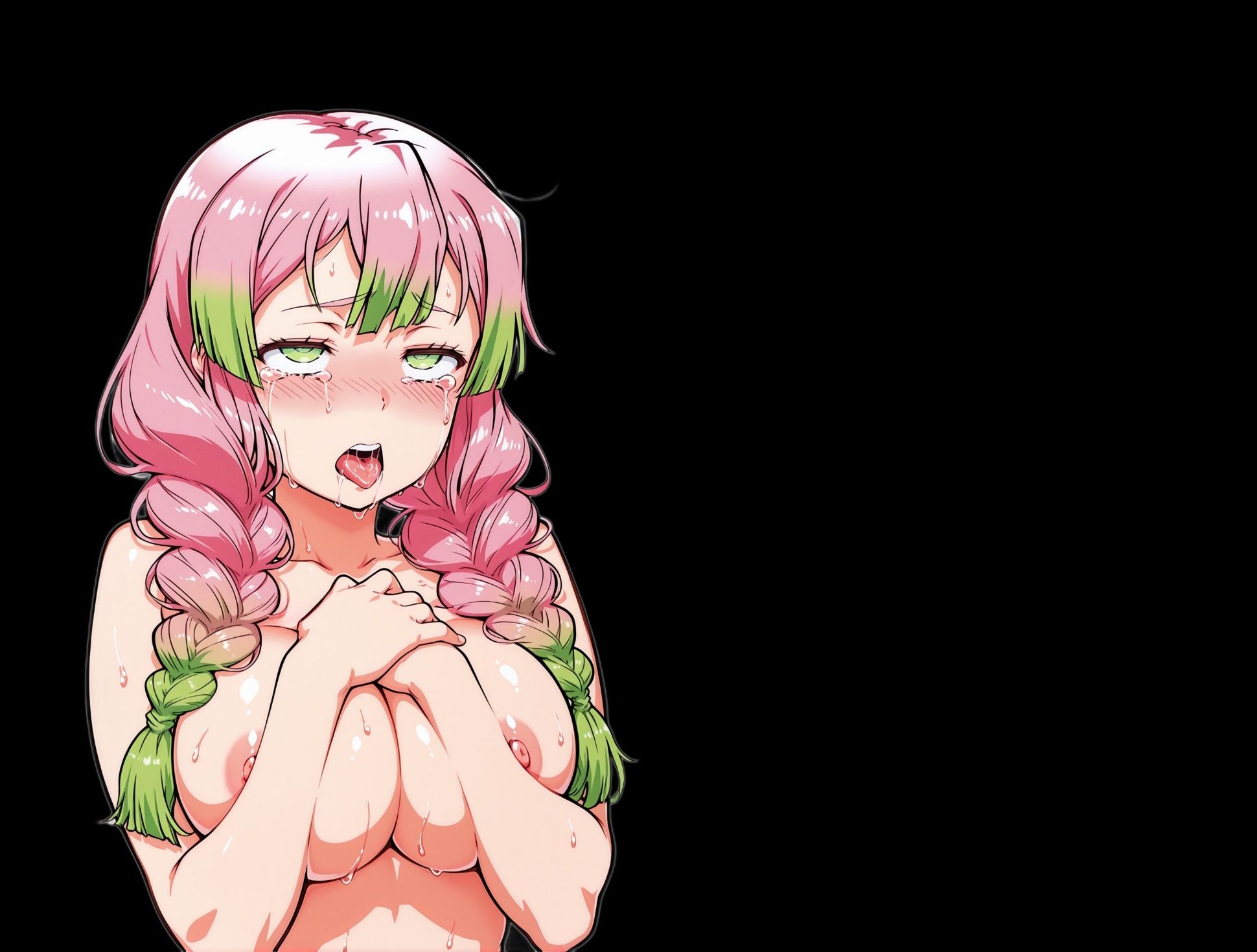 デカパイ美少女ツイン三つ編み女剣士 - サンプル画像 1